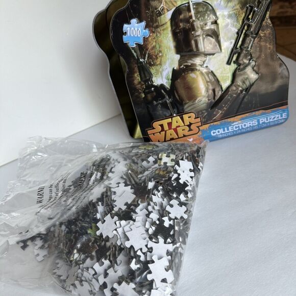 NEW Jigsaw Puzzle Disney Star Wars Boba Fett 1000pc Tin Box Collectors Tin - Picture 2 of 5